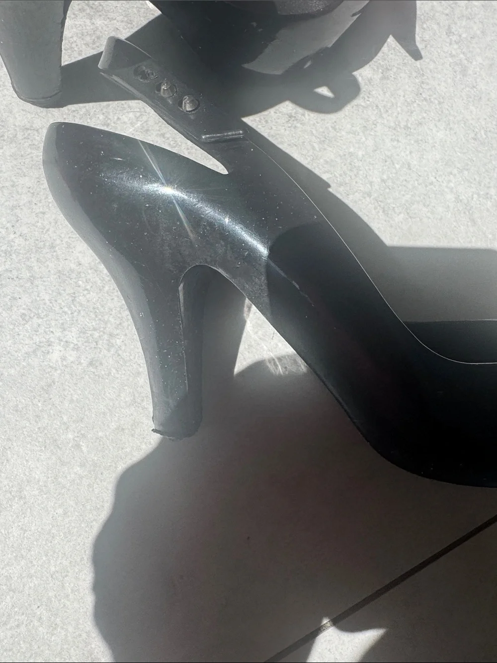 Vivienne Westwood Black Slingback Peep-Toe Flats with Red Heart see pictures